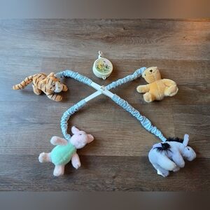 Vintage 90s Y2K Disney Winnie the Pooh Crib Mobile Music Baby Nursery Decor